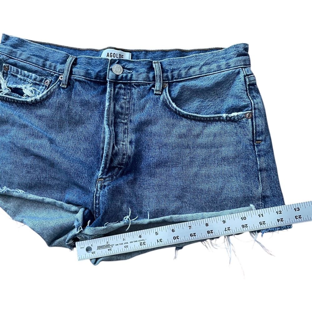 AGOLDE Parker Vintage Cutoff Denim Shorts - Excellent Pre-Loved Condition, 30 - Picture 14 of 16
